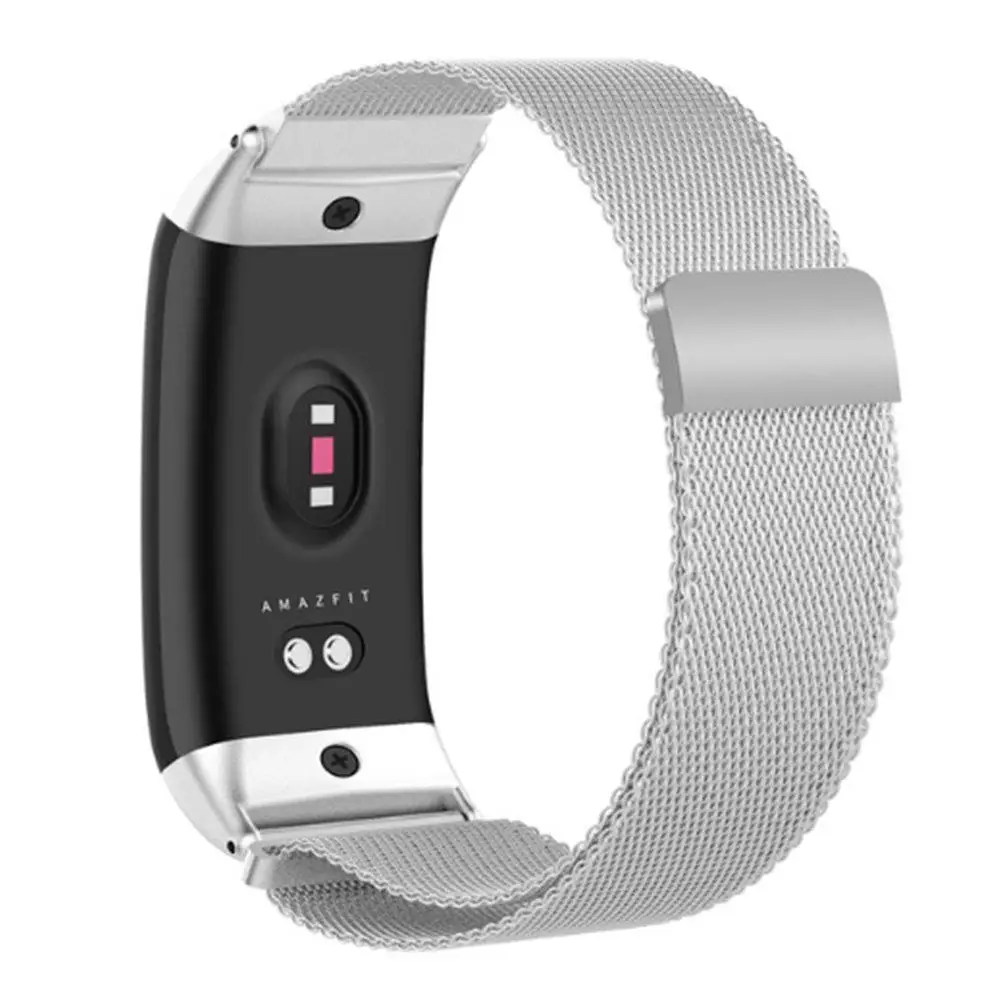 Silver Metal Milan Сменный ремешок для Huami Amazfit Cor 2, умный Браслет, металлический, Милан, нержавеющая сталь, холст, только ремешок для Huami Amazfit Band 2 - Цвет: Silver Metal Milan