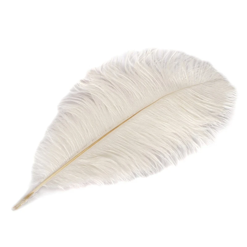 white Высокое качество 10 шт. Страус поделки из перьев 35-40CMFeather Свадебный центр украшения дома 8 цветов дополнительно - Цвет: white
