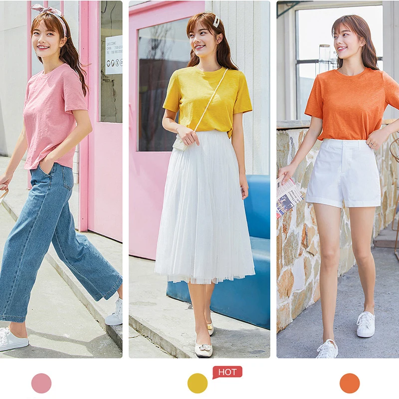 SEMIR футболка Женская Новинка хлопковые футболки женские s vogue винтажные футболки хлопковые Женские топы с круглым вырезом и коротким рукавом