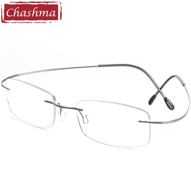 Gray Чашма Марка Titanium Очки Для Чтения Ультра LightMyopia Оптические Очки По Рецепту Очки - Цвет оправы: Gray