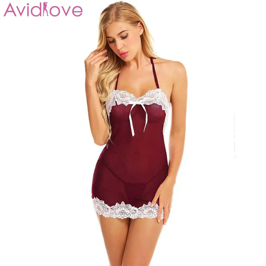 DR Avidlove, женское сексуальное нижнее белье, сексуальное ночное белье, кружевное нижнее белье, ночная сорочка, горячая эротическая мини-Пижама, сексуальная одежда - Цвет: DR