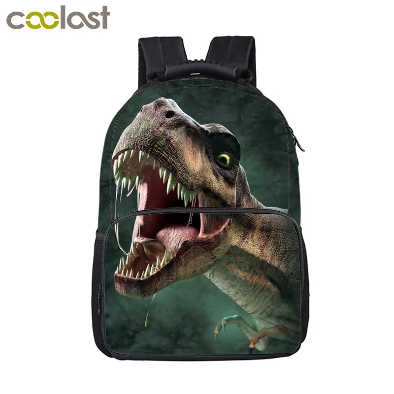 Прохладный T-REX динозавр рюкзак для подростка мальчиков Для мужчин Для женщин Дорожные сумки ноутбук рюкзак дети ранцы дети книга сумка подарок
