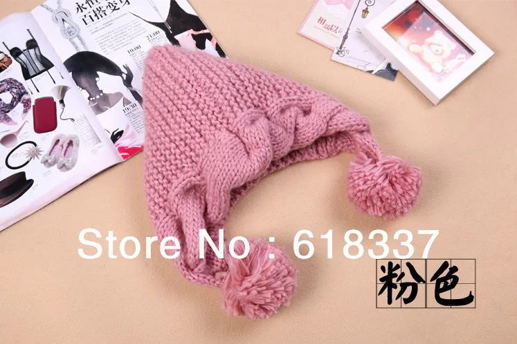 Free Shipping Korean version Women in autumn winter earmuffs ball spire conical hat knitting head cap fisherman | Тематическая