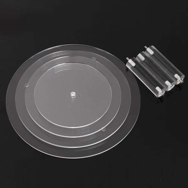 Круглая акриловая 4-ярусная подставка для кексов торта дня рождения свадьбы