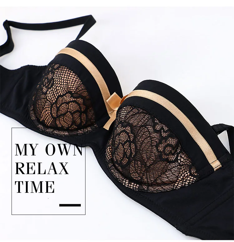 TERMEZY New Push Up Women Sexy Bra Set Intimates Lace Bow Lingerie Half Cup Underwear Set Underwire Thin Cup Bra And Panty Sets