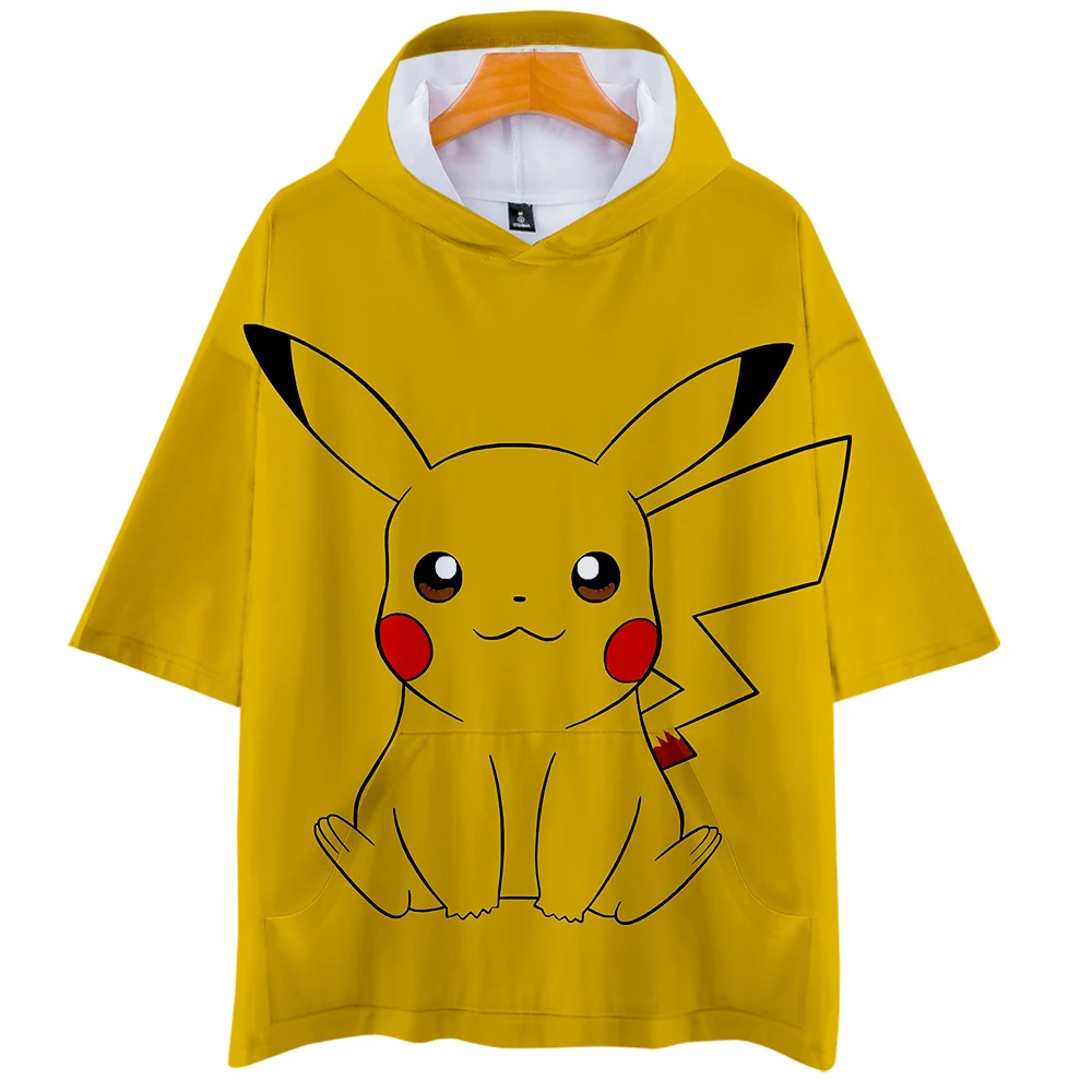 Pokemon 3D толстовки Новая модная летняя футболка с коротким рукавом крутая и дышащая футболка с коротким рукавом Kpop Повседневная для женщин