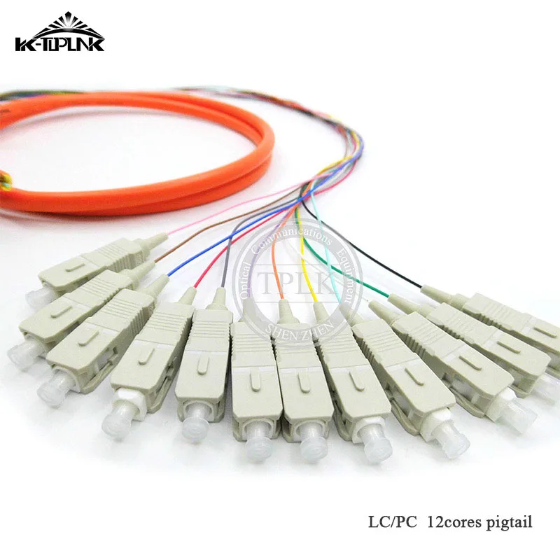 Новый 12 ядерный вывод кабеля с lc-коннектором LC коннектор оптоволоконная косичка