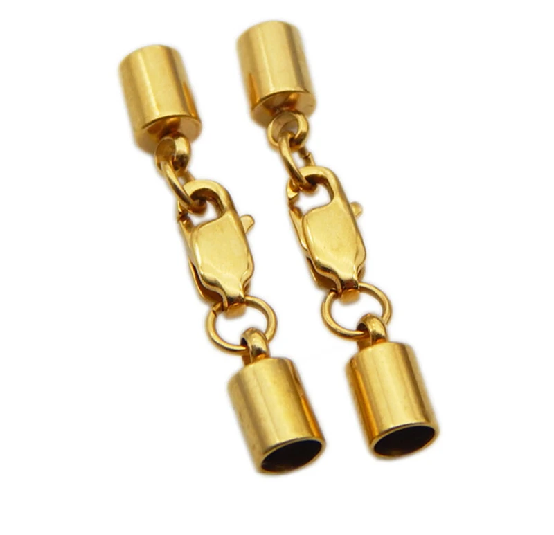 Магнитные застежки и цепи из нержавеющей стали золотого цвета 5 шт./лот 4 мм