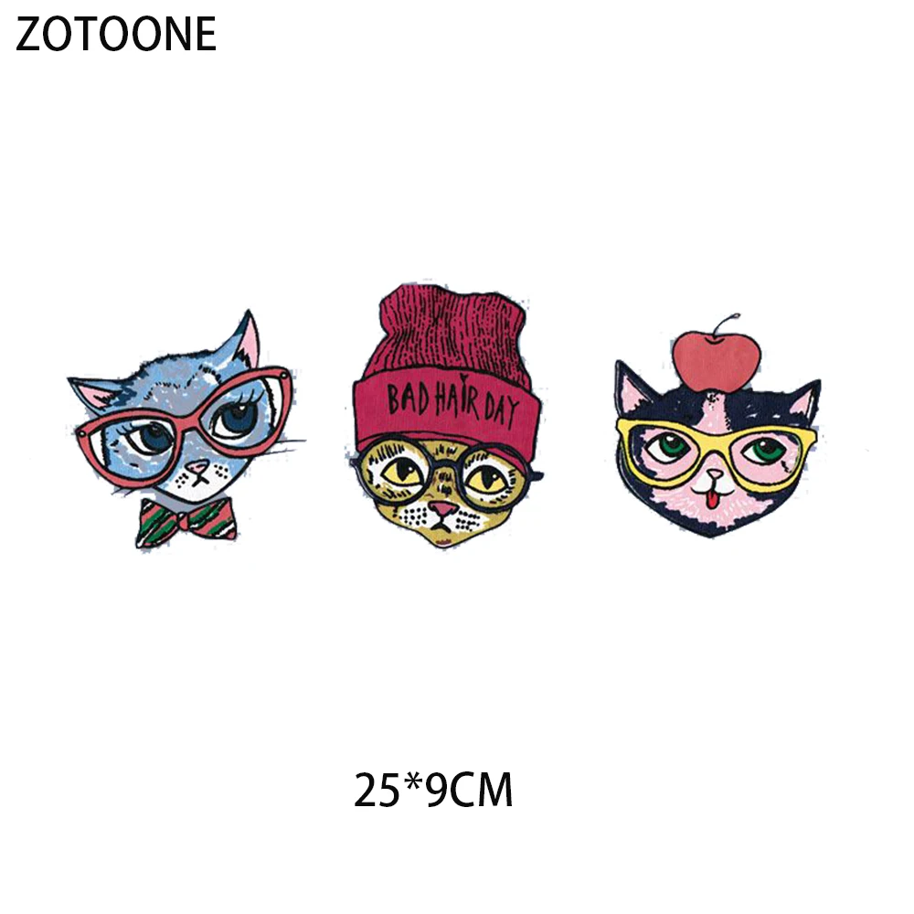 Нашивка ZOTOONE с изображением милого котенка для футболки наклейка утюгом одежды