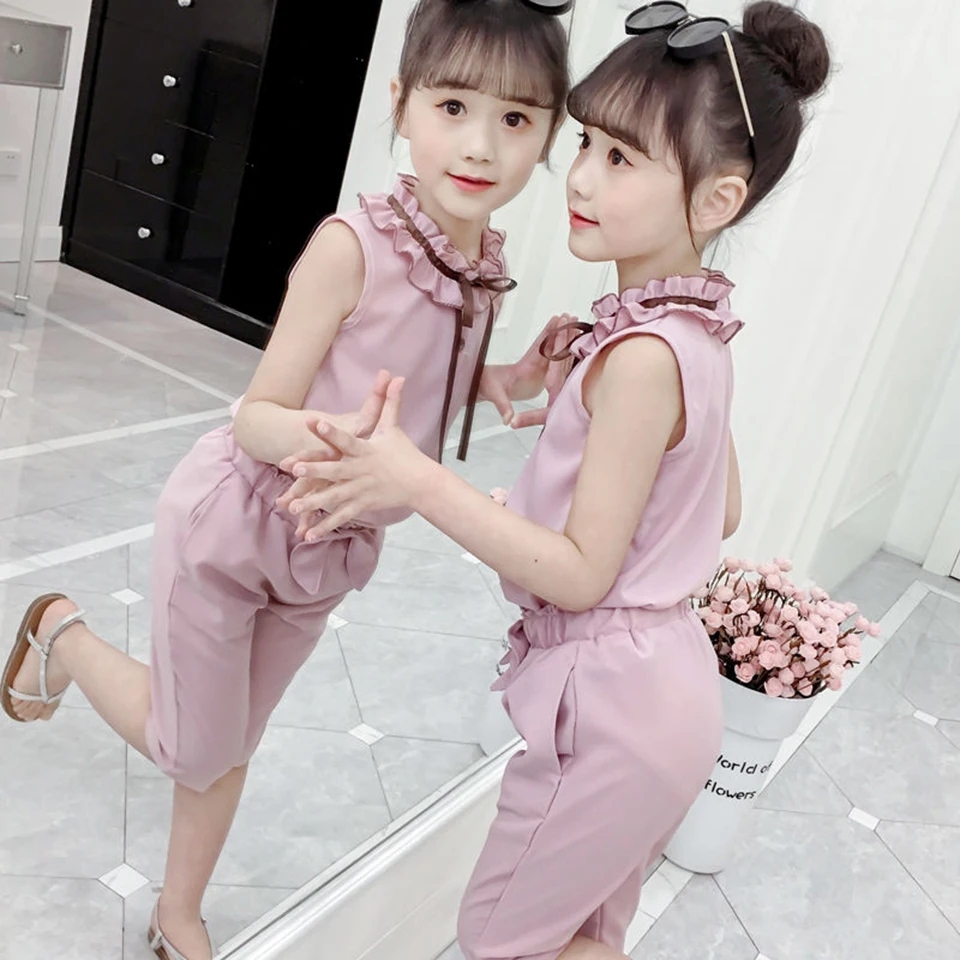 2T 3T 4 6 7 9 12 Yrs Cute Sweet Streetwear Outfits Toddler Kids Baby Girls Clothes Set Summer Tops Short Pants 2 Pieces Sets | Мать и