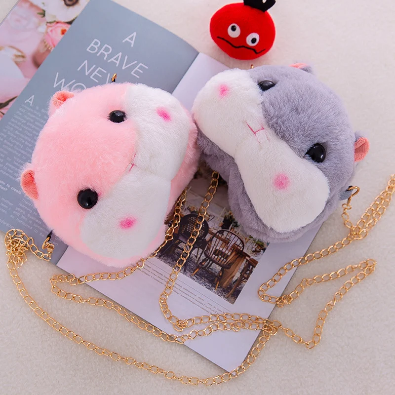 Милый плюшевый рюкзак в японском стиле Kawaii Mouse мягкая игрушка хомяк Детская сумка
