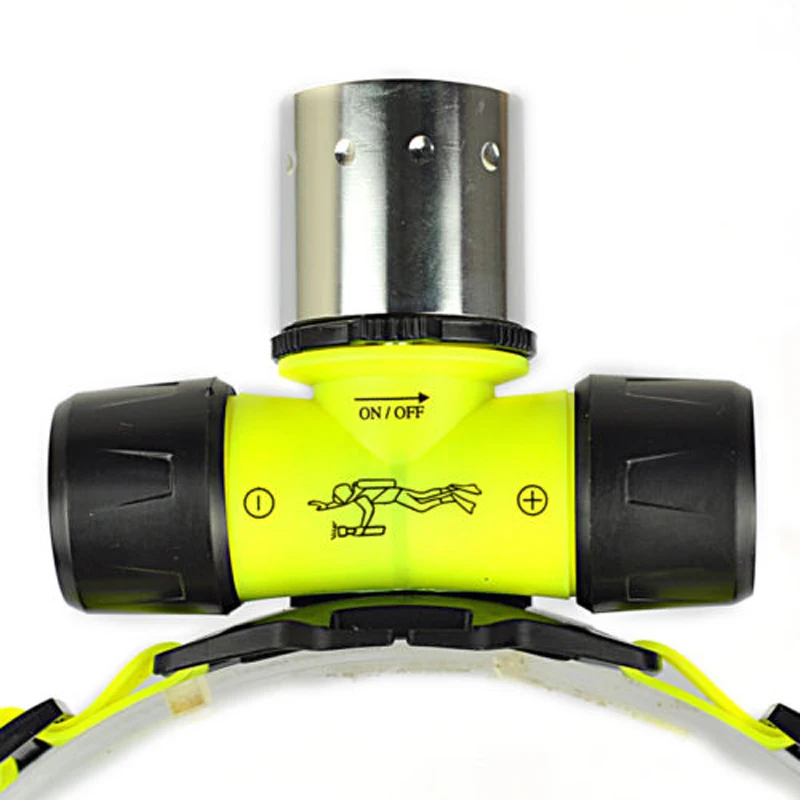 

Professional Scuba Diving LED Headlamp Rechargeable Headlight Underwater Torch Waterproof 2000 Lumens CREE XML T6 Head Torch