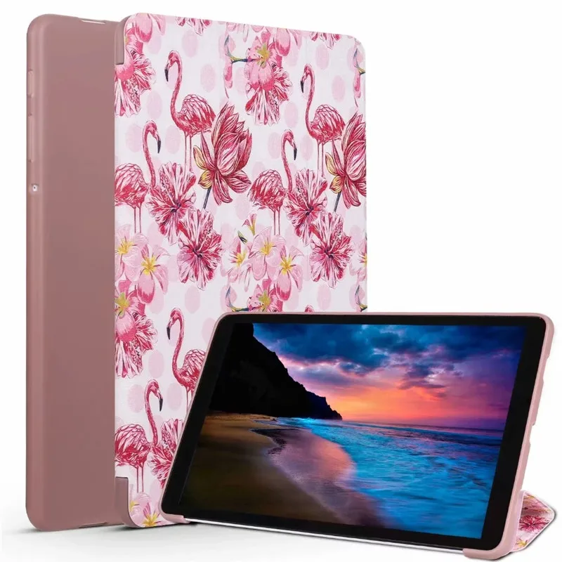 Kawaii Единорог панда для Samsung Galaxy Tab A 10,5 чехол тонкий складной чехол для планшета Tab A 10,5 T595 T590 SM-T590 SM-T595