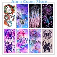 3d diy square diamond embroidery painting indian dream catcher of cross stitch resin full diamond painting feathers home decor