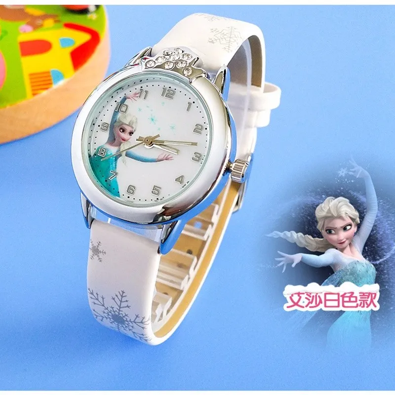 Дисней relogio feminino relojes мультфильм детские часы принцесса часы модные детские милые резиновые кожаные кварцевые часы для девочек