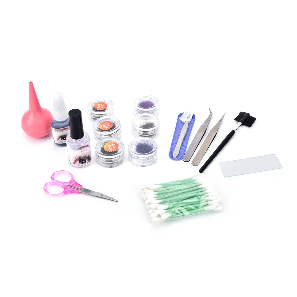 

False Eyelash lash Extensions Kit with Case Waterproof Odorless 1Set High Quality Professional