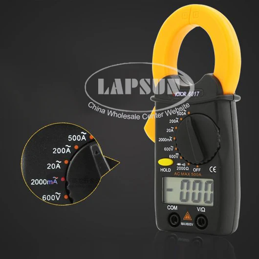 Цифровые токоизмерительные клещи VICTOR VC6017 LCD 3 1/2 мультиметр цифровой амперметр 0