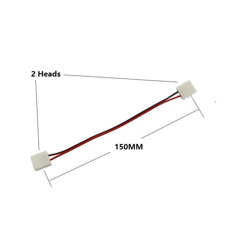 Разъем для светодиодной ленты без пайки 2 контакта 8 мм 10 бесплатный сварочный
