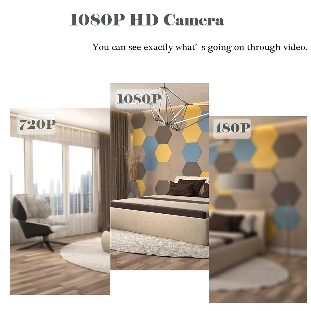 FULL 1080P настольные часы камера Домашняя безопасность WiFi мини ip инфракрасное