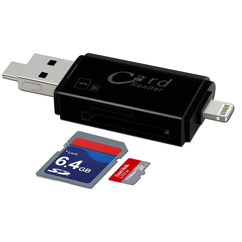 Kismo 3 в 1 USB2.0 карта памяти OTG флеш-накопитель Micro SD TF карта, карта памяти Micro SD для устройства чтения sd-карт для iPhone 5 5S 6 7 8 X S6 S7 край