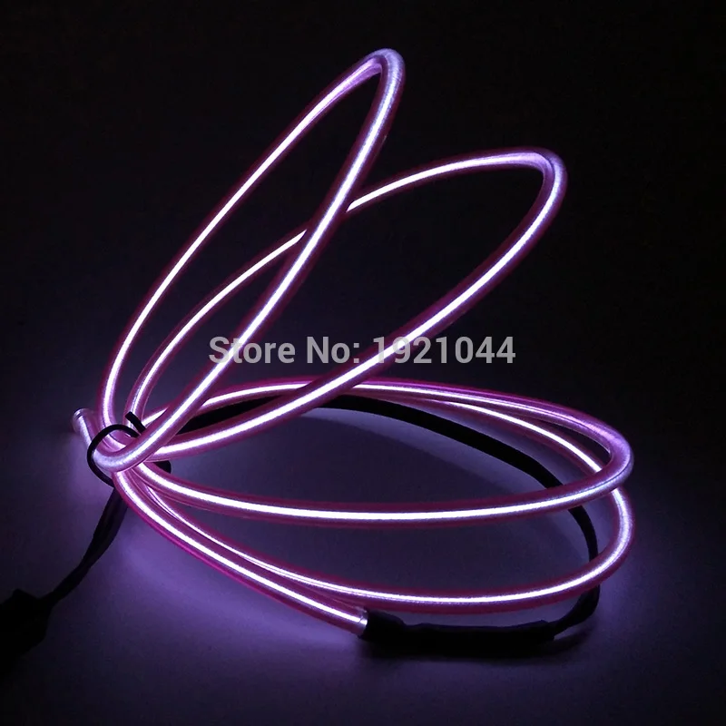 purple Горячая Распродажа 3,2 мм Гибкий неоновый светильник EL Wire Rope, 10 цветов на выбор, не включает контроллер EL для игрушек, вечерние украшения - Цвет: purple