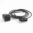 Автомобильная Кнопка Aux-in RNS2 MFD2 AUX, комплект аудиоадаптеров, 18-контактный разъем для VW Golf V Passat Caddy Touran Transporter T5