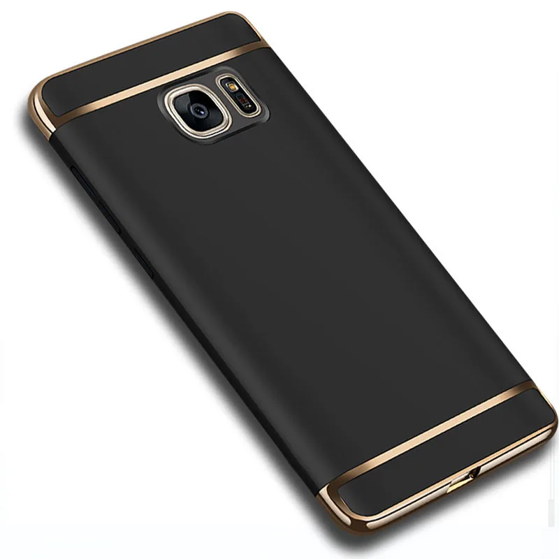 YueTuo Роскошный чехол для Samsung Galaxy S7 S 7 edge S7edge оригинальный золотой черный ультра
