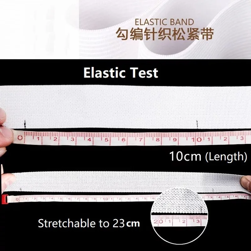 5 ярдов/партия плоский тонкий широкий эластичная лента белый или черный нейлон