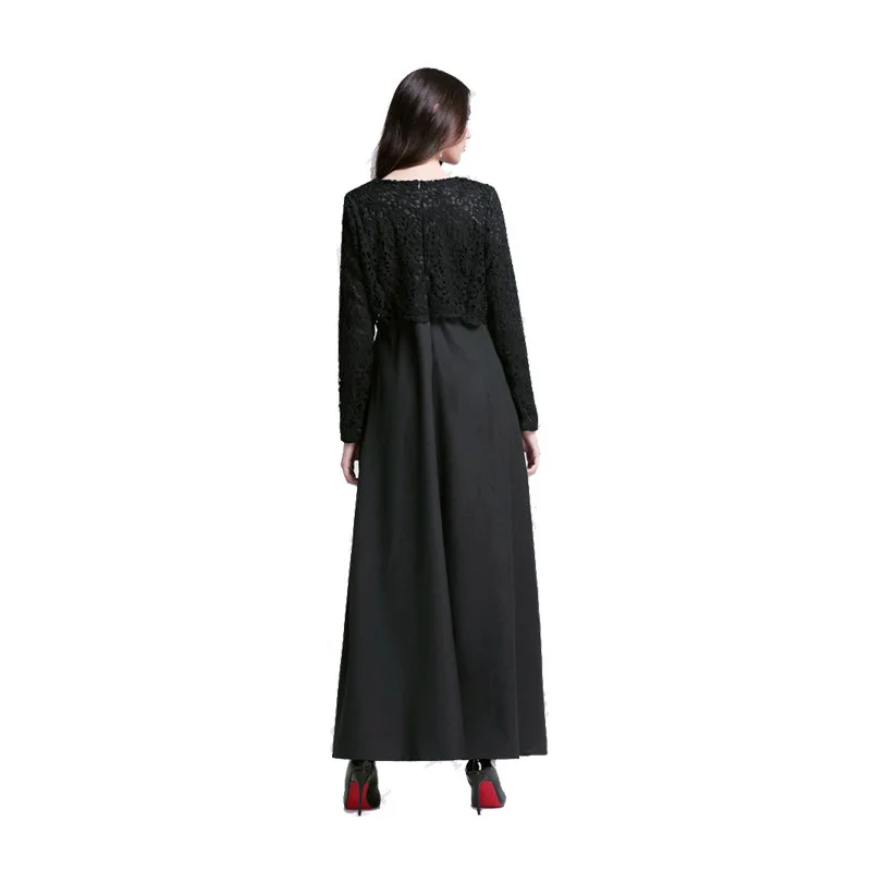 Мусульманское женское хиджаб с длинными рукавами платье макси abaya Jalabiya исламское женское поддельное платье из двух частей одежда халат кафтан марокканский CN-094