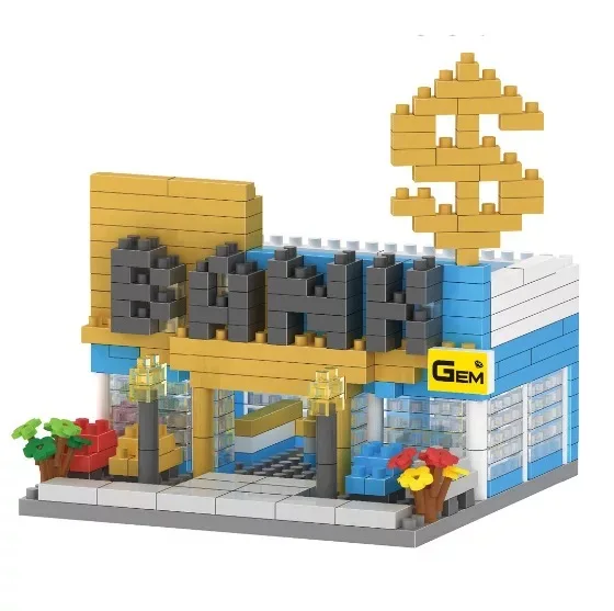 MinDiamond маленькие частицы микро строительные блоки модель удобный магазин Кофейня