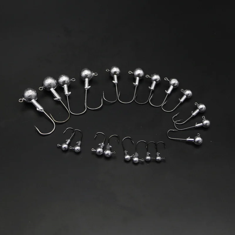 50 шт./кор. Lead Jig Head рыболовный крючок Мягкая приманка с высоким содержанием углерода Сталь крючки для фидера для рыбалки 1g 1,5 2Г сети 3,5g 5g 7g 10g 14 г, 20 г