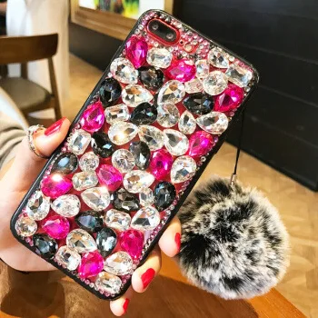 Модные Роскошные Diamond чехол для iPhone X 6 s плюс 7 8 Блестящий Кристалл Мягкий ТПУ