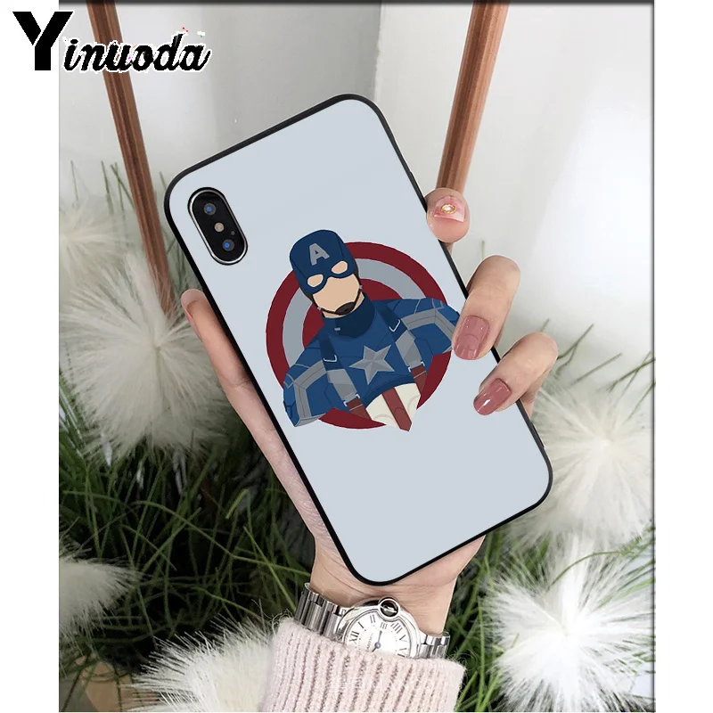 A4 Yinuoda Марвел Капитан Америка ТПУ Мягкий силиконовый чехол для телефона для iPhone X XS MAX 6 6s 7 7plus 8 8Plus 5 5S SE XR - Цвет: A4