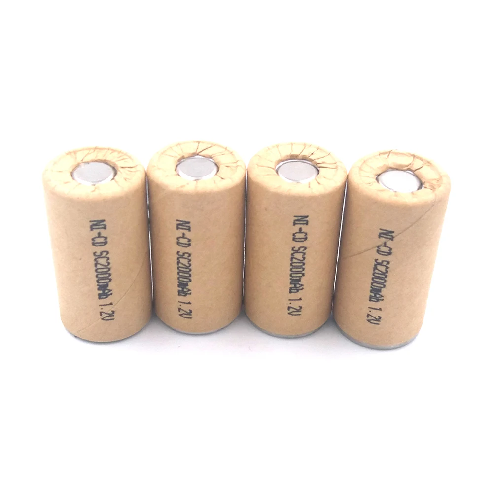 Ni-CD SC2000mAh 30 шт. SC2.0Ah аккумулятор, аккумулятор, скорость разряда 10C-15C