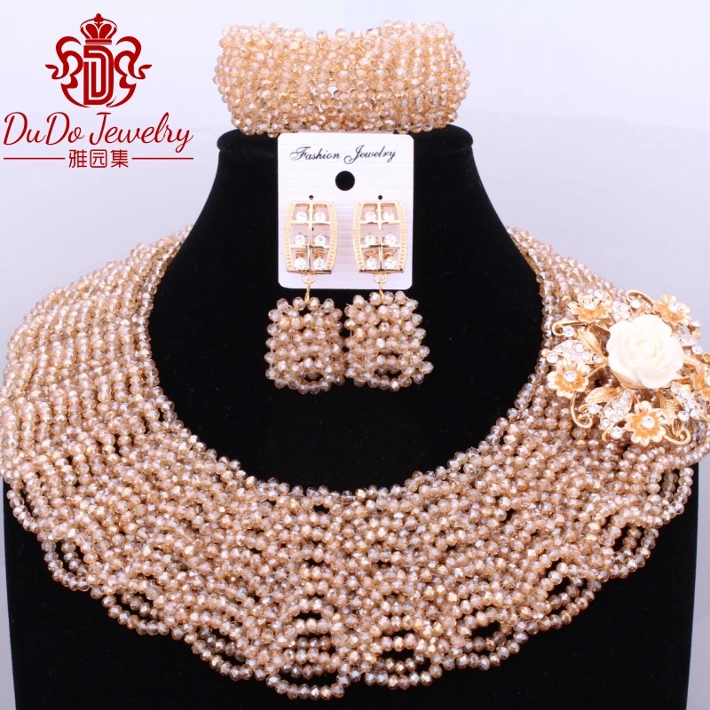 Золотой большой дизайн Дубай индийские африканские нигерийские Свадебные бусы