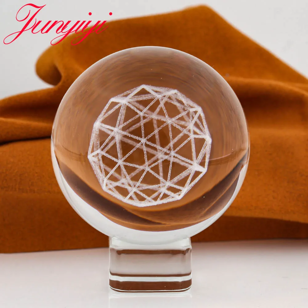 Crystal Holder Заказная круглая форма сетка хрустальный шар 3D стекло с лазерной гравировкой сфера для дня рождения друзей подарки Домашний Декор Орнамент - Цвет: Crystal Holder