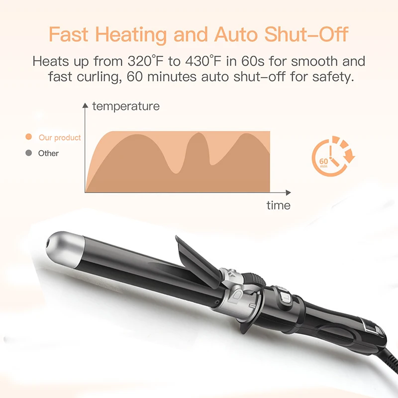 Автоматический выпрямитель для волос Инструменты укладки Керамика Instawave бигуди