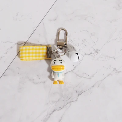 8 Omamori животные утки колокольчик брелки мотаться Шелковый брелок с лентой Maneki Neko Фортуна Подвеска Брелки сумка Подвеска J32 - Цвет: 8