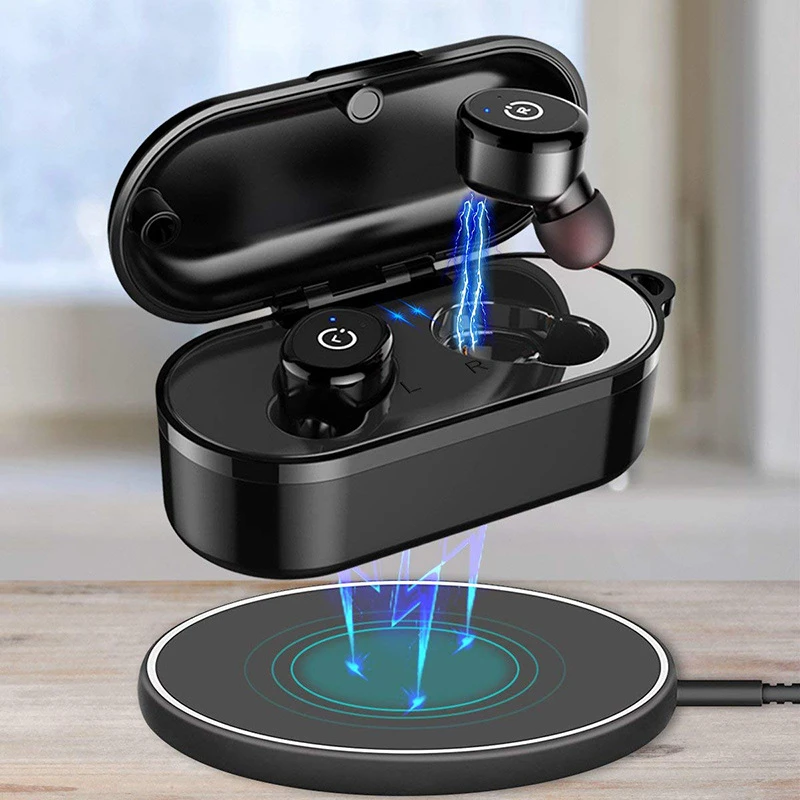 Настоящие Беспроводные стереонаушники BLuetooth портативные TWS беспроводные 3D