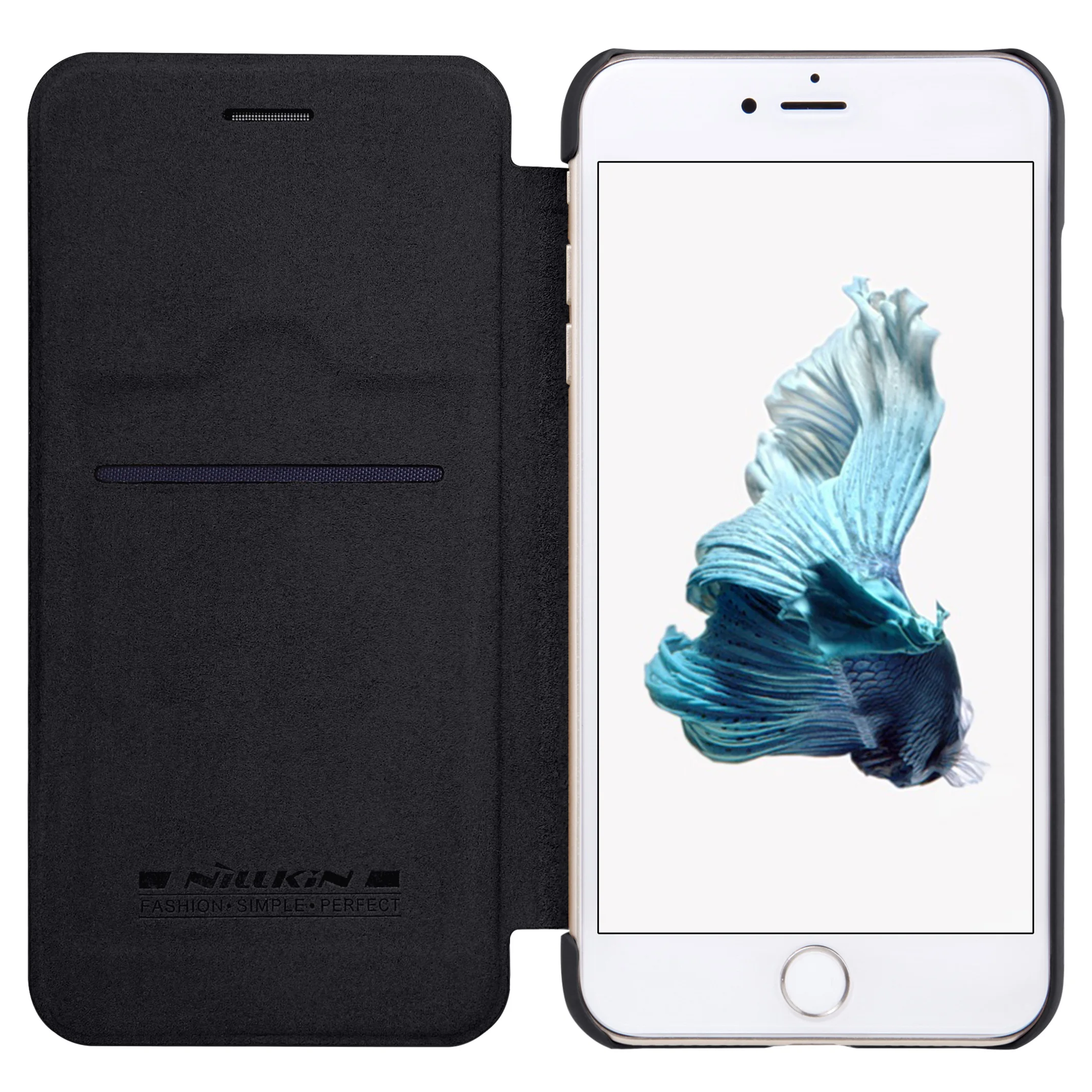 Чехол книжка Nillkin Qin для iphone 7 8 + PLUS винтажный кожаный чехол с карманом карт сумки