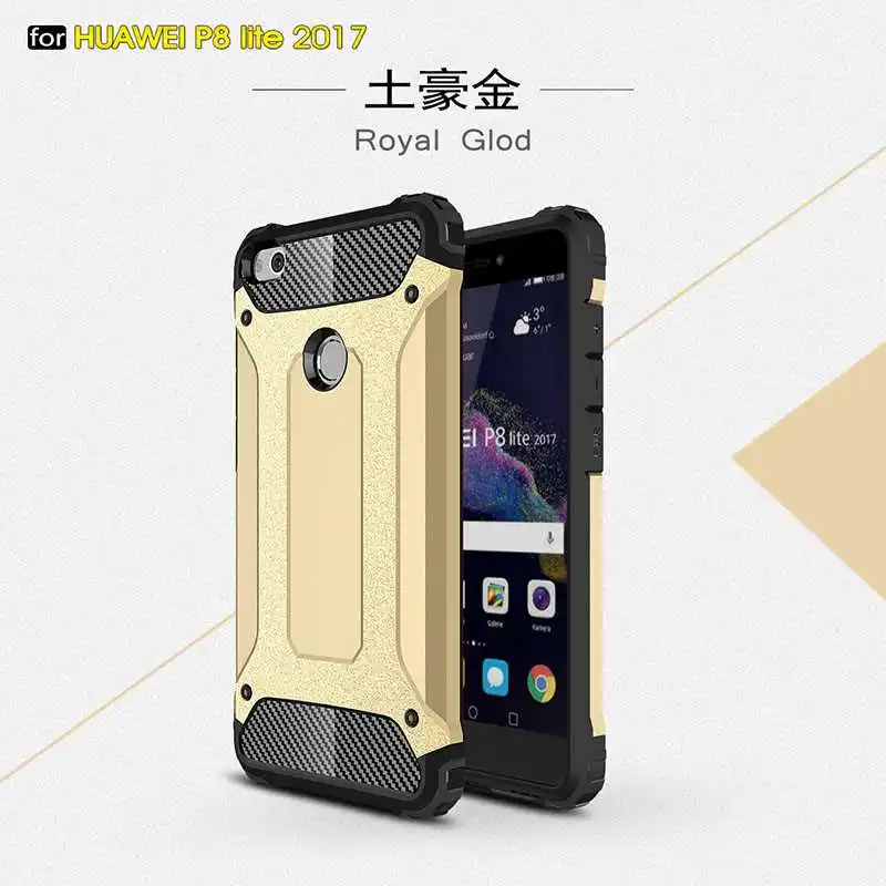 Gold Железная Броня Mokoemi, ударопрочный 5," чехол для huawei P8 Lite Для huawei P8 Lite, чехол для телефона - Цвет: Gold