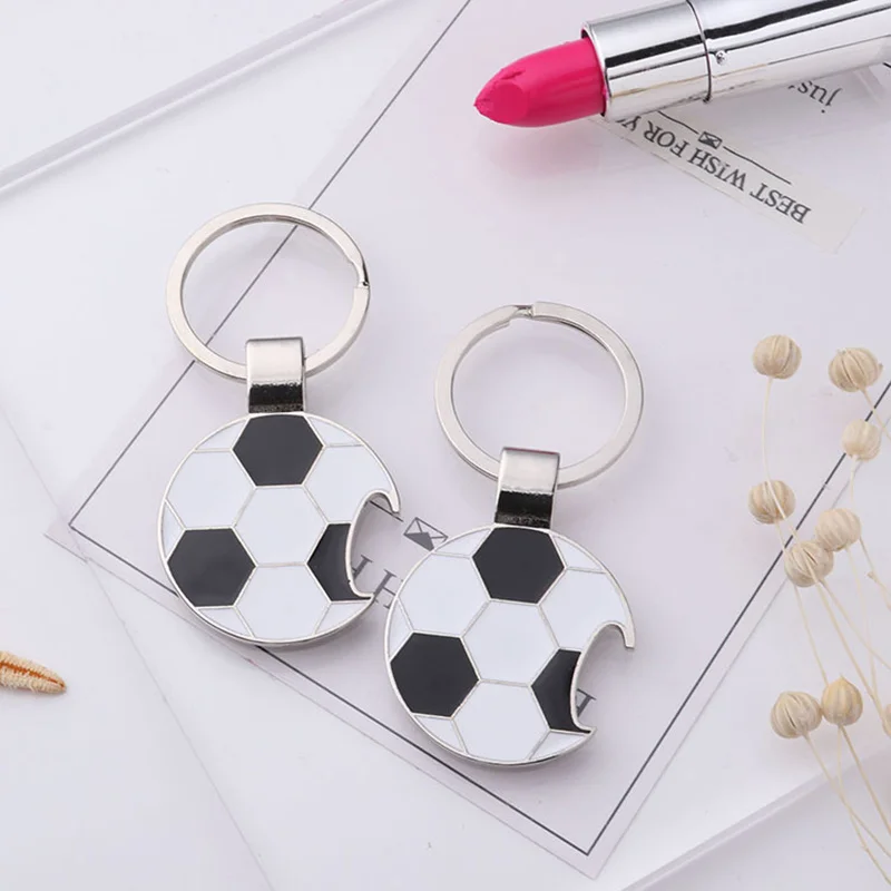 Новые 1 шт. Портативный металла открывалка для бутылок брелки ключей Футбол