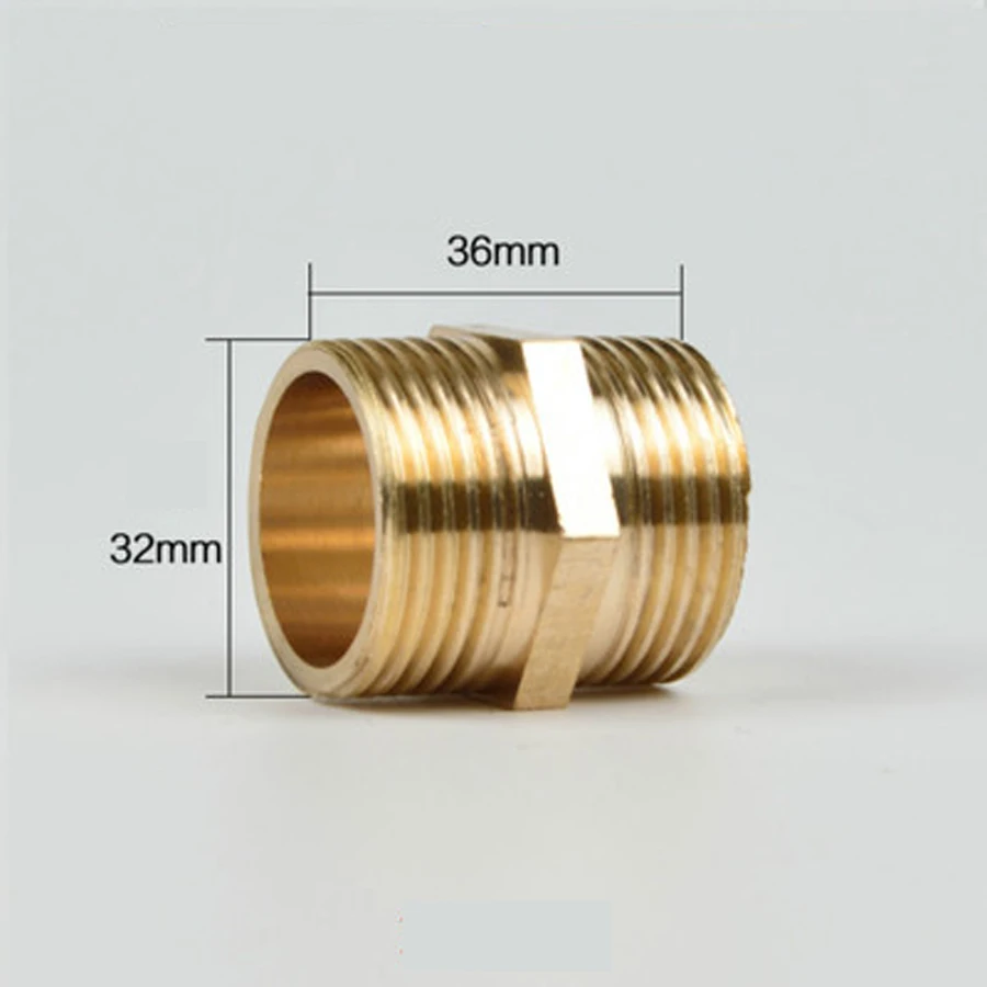 DN25 1 &quotBSP наружная Шестигранная труба фитинг латунь длина 36 мм|pipe fittings brass|fittings