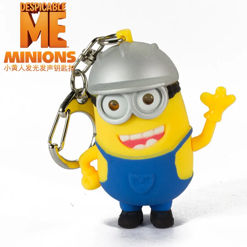 Новое поступление, светодиодный брелок Despicable me 3 для ключей talk minions Absenteeism Despicable me Sound, подарок для влюбленных, 10 шт./партия