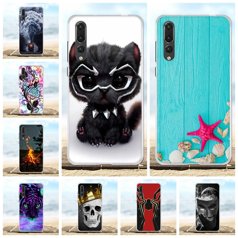 Чехол для Huawei P20 Pro мягкий силиконовый чехол из ТПУ CLT-L09 CLT-L29 пляжный с узором Plus |