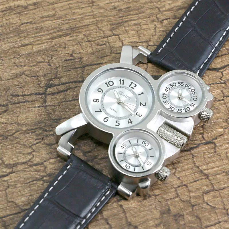 Роскошные мужские часы от топ бренда s военные с 3 временными зонами