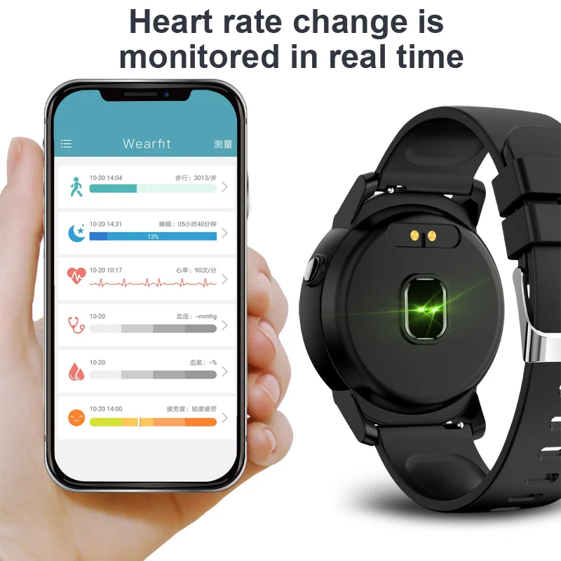 Смарт-часы GONOKER с Bluetooth фитнес-трекер измерение артериального давления пульса