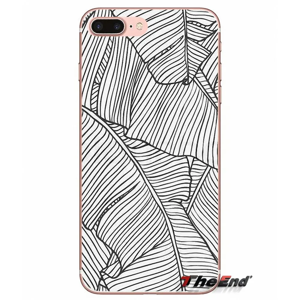 Для iPhone X 4 4S 5 5S 5C SE 6 6S 7 8 Plus Samsung Galaxy J1 J3 J5 J7 A3 A5 2016 2017 подорожник банановые листья