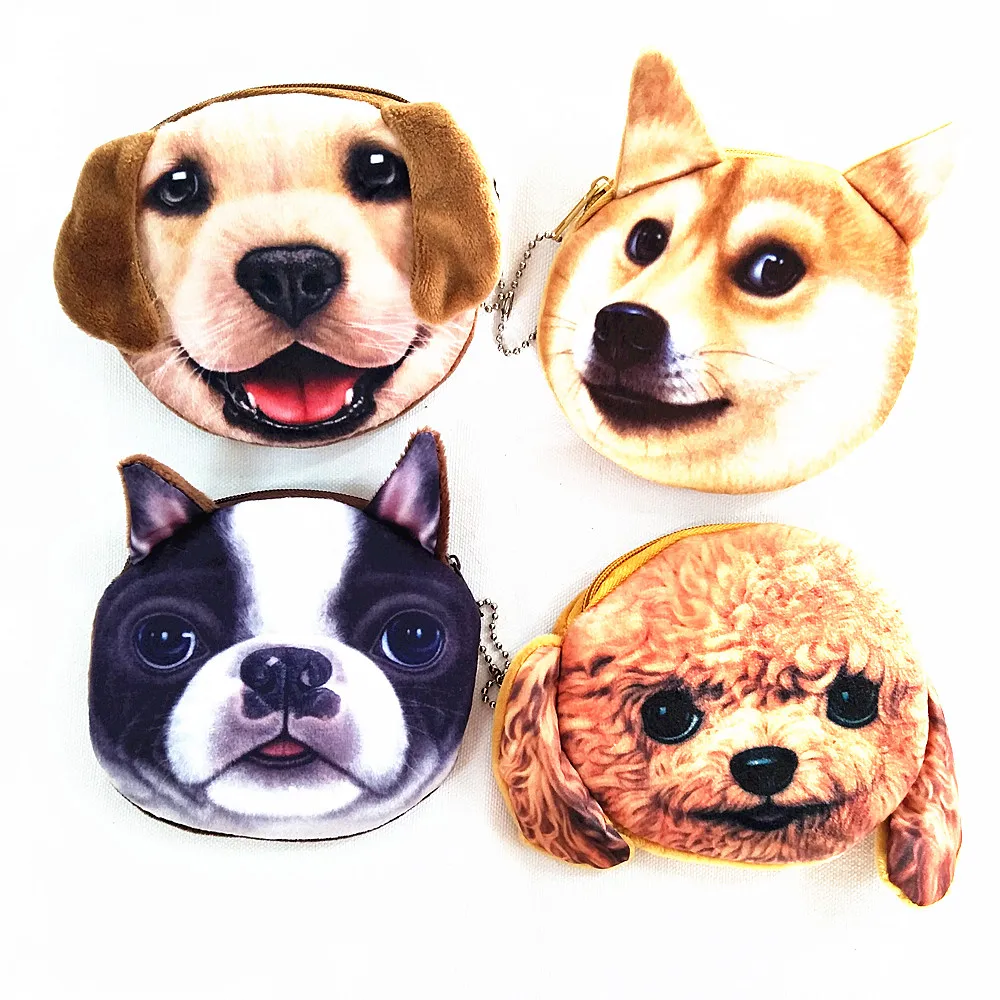 Футляр для монет женский овальный с 3D принтом животных|3d oval|kids coin pursecoin purse |