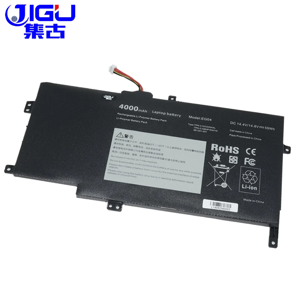 Аккумулятор JIGU для ноутбука 681881 171 271 681951 001 EG04 EG04XL HP серии ENVY 6 1000sg 1001TU 1001tx 4